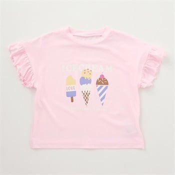 アイスクリーム水遊びTシャツ 女の子 キッズ 110cm-130cm(ピンク-110cm)