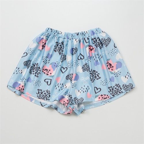 ハートレオパード水遊びパンツ 女の子 キッズ 110cm-130cm(サックス-110cm)