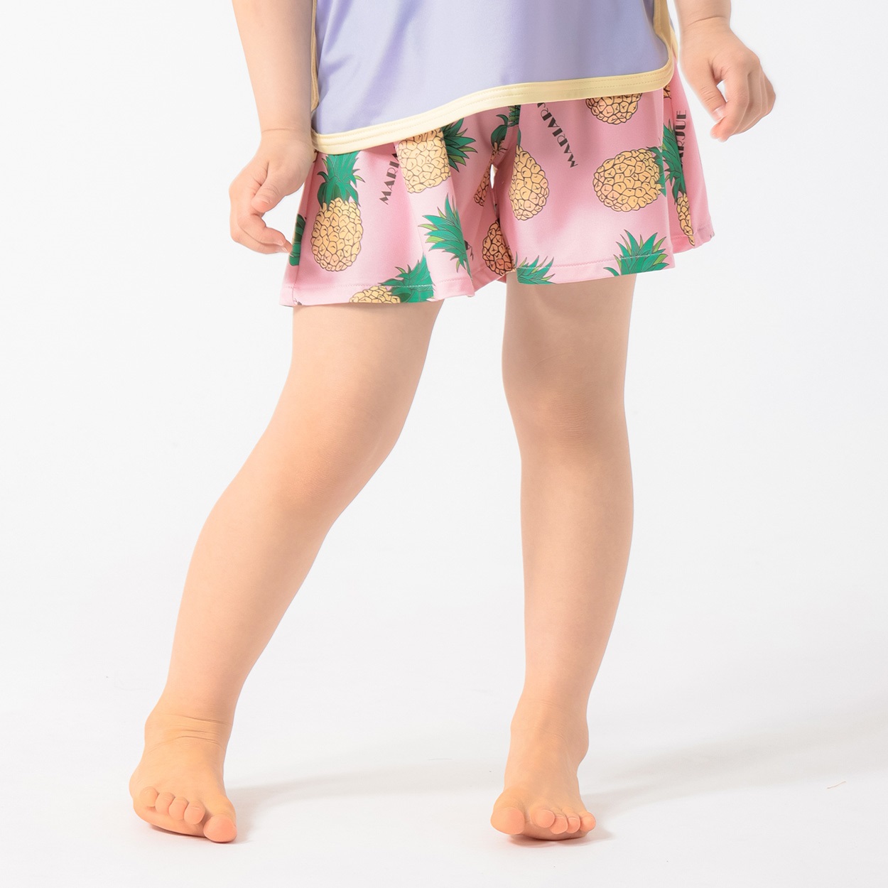 MARIARJUE パイナップルスイムパンツ 女の子 キッズ 110cm-130cm(ピンク-130cm)