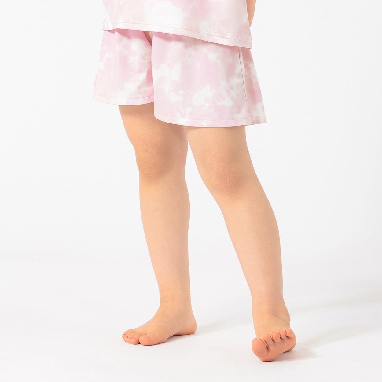 MARIARJUE タイダイ風スイムパンツ 女の子 キッズ 110cm-130cm(ピンク-130cm)