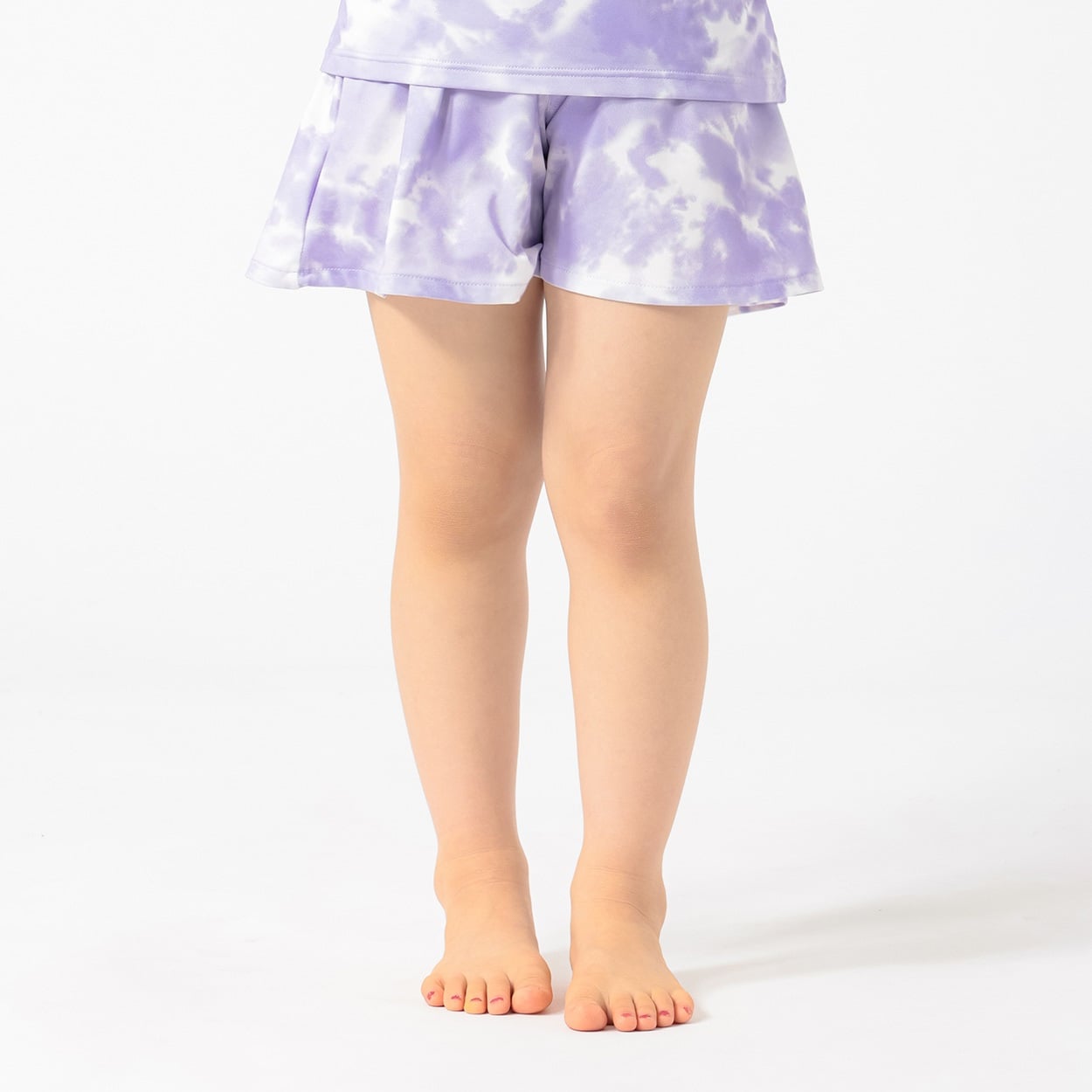 MARIARJUE タイダイ風スイムパンツ 女の子 キッズ 110cm-130cm(ラベンダー-110cm)