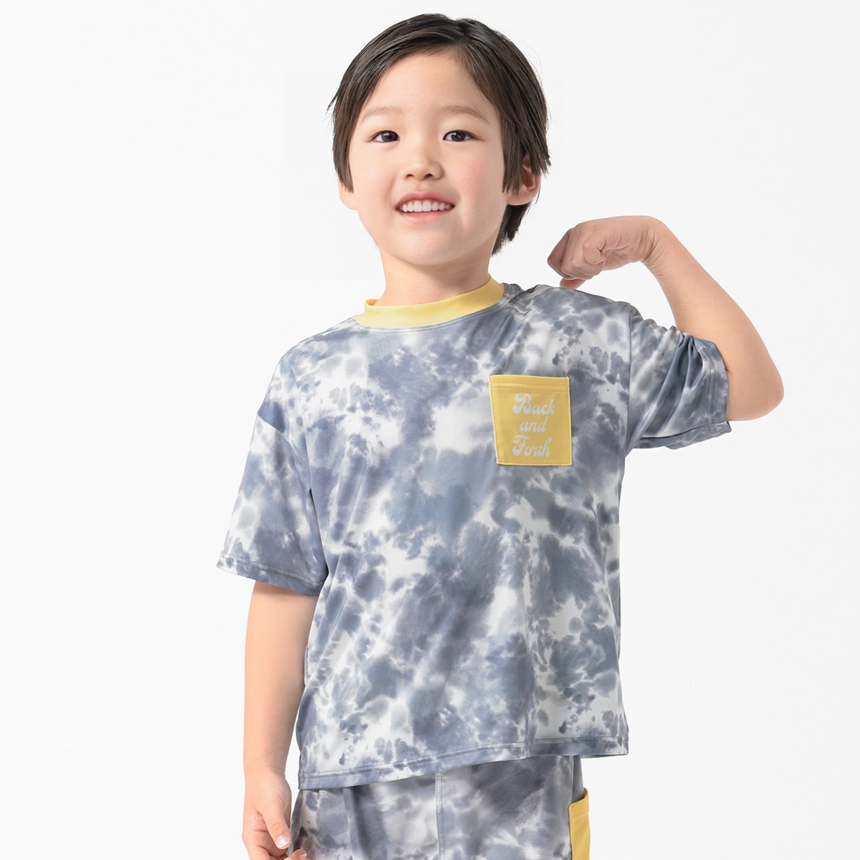 Back and Forth タイダイ風ラッシュTシャツ 男の子 キッズ 110cm-130cm(ライトグレー-110cm)