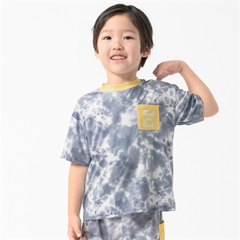Back and Forth タイダイ風ラッシュTシャツ 男の子 キッズ 110cm-130cm(ライトグレー-110cm)