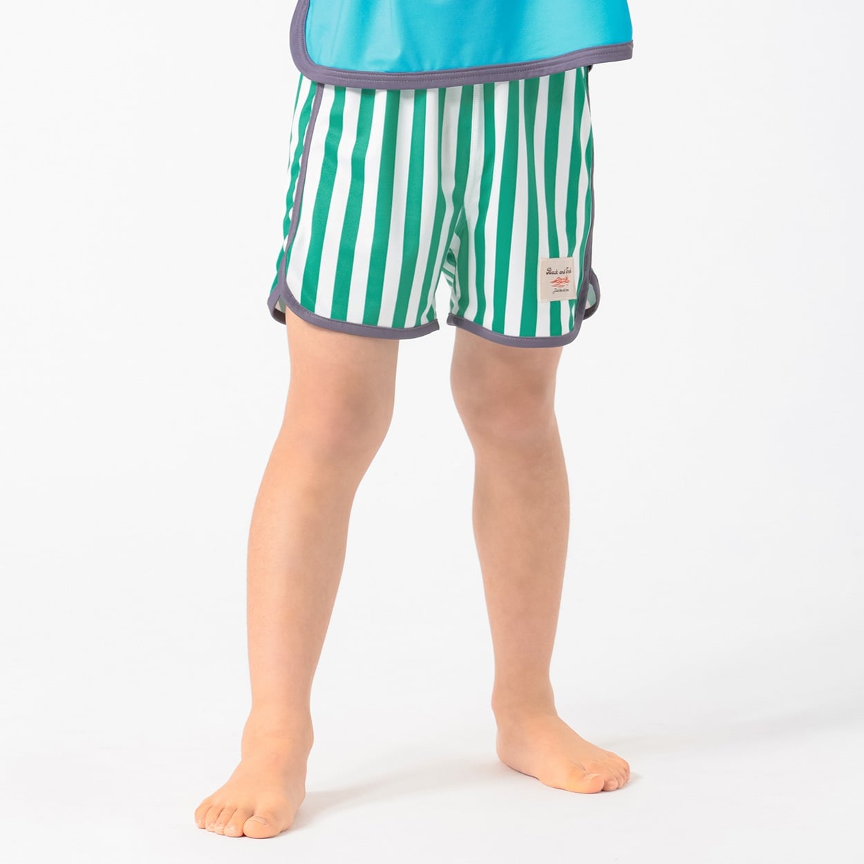 Back and Forth ストライプスイムパンツ 男の子 キッズ 110cm-130cm(グリーン-130cm)
