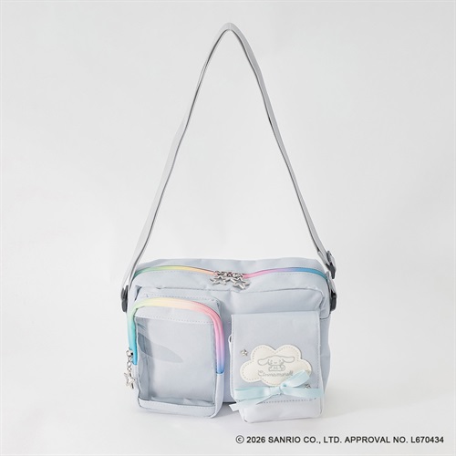 シナモロール リボン2ポケット横型ショルダーバッグ キッズ 女の子