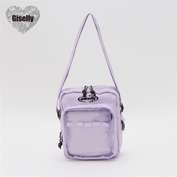 Giselly(ジゼリー) PVCポケット付きポシェット キッズ 女の子(パープル-ONE SIZE)