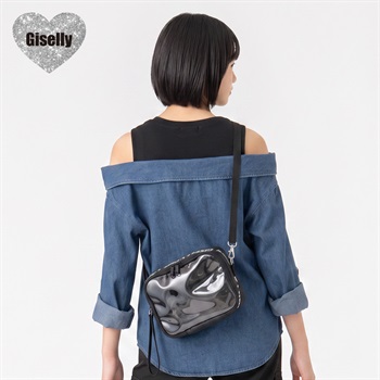 Giselly(ジゼリー) 4WAYPVCポーチ キッズ 女の子(ブラック-ONE SIZE)