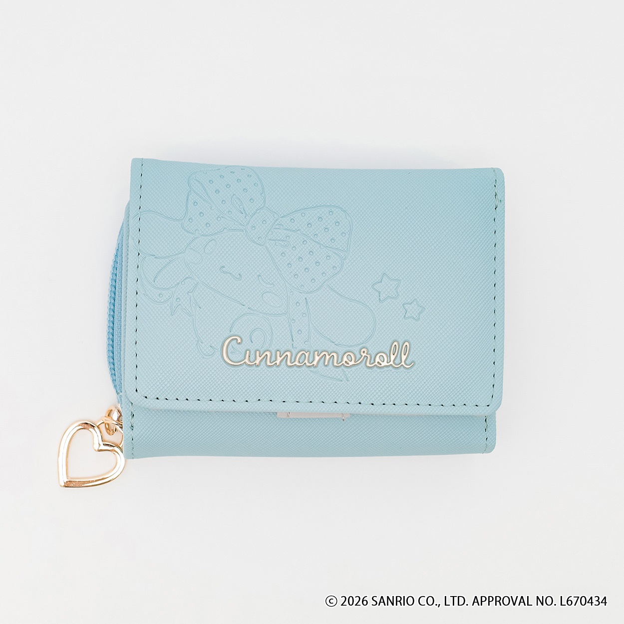 サンリオキャラクターズ 型押し三つ折れコンパクト財布 キッズ 女の子(サックス-ONE SIZE)