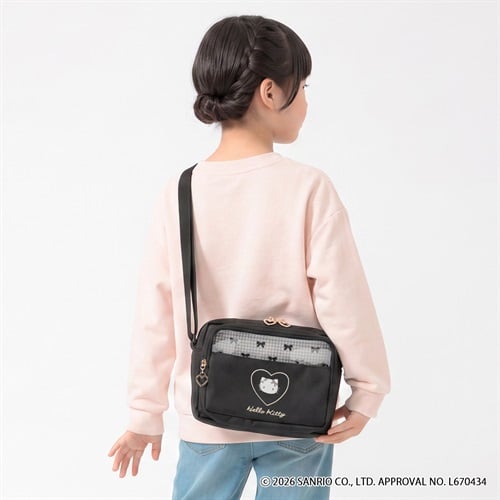 ハローキティ 千鳥リボン横型ショルダ― キッズ 女の子