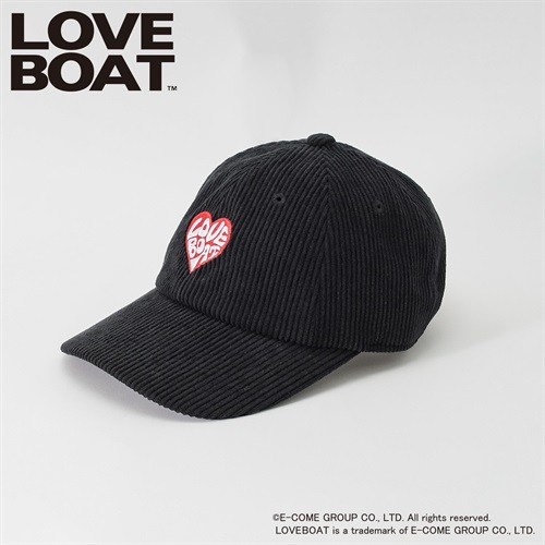 LOVEBOAT コーデュロイキャップ キッズ 女の子(ブラック-56cm)