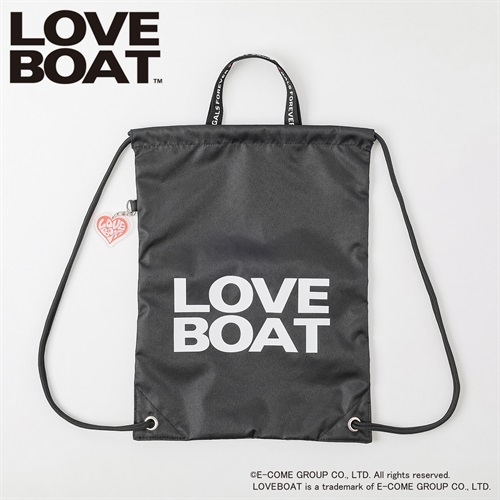 LOVEBOAT ナップサック キッズ 女の子(ブラック-ONE SIZE)