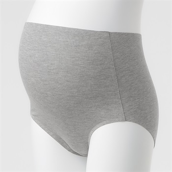 リラックスショーツ 深ばきタイプ 産前～授乳期 マタニティ(杢グレー-マタニティM～L)