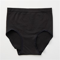 のび～るらくちんショーツ やや深ばき 産前～産後 マタニティ(ブラック-マタニティM-L)