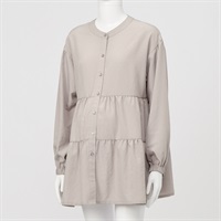 ヨンファ　YONFA  ブラウスチュニック　Sサイズ　マタニティ チュニック丈 長袖ブラウス 産前～産後 マタニティ | イオンスタイル