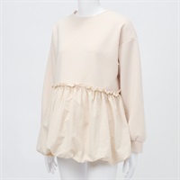 ダンボール 切替トップス 産前～産後 マタニティ(ベージュ-マタニティM)