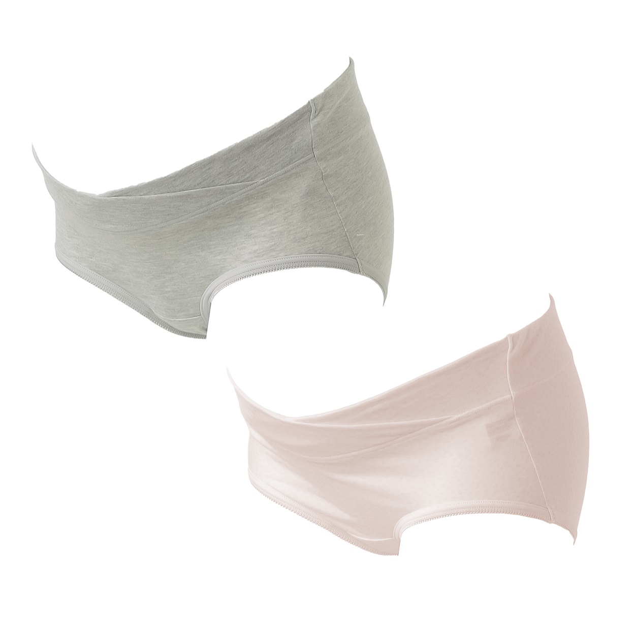 ローライズショーツ 綿混ストレッチ 2枚組 妊娠初期～授乳期