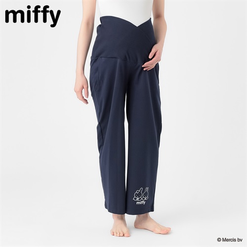 ミッフィー 無地 ミニ裏毛 ロングパンツ マタニティ(ネイビー-マタニティM)
