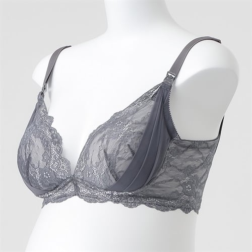 レース 脇高 ノンワイヤー モールドカップ ブラジャー 産前～授乳期 マタニティ