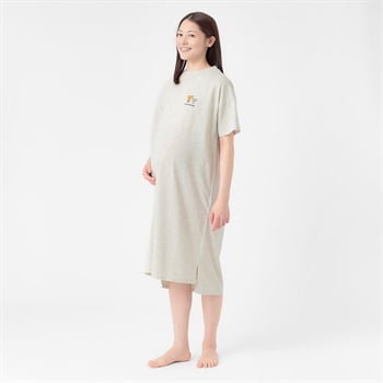 トムとジェリー サガラ刺しゅう ワンピース 半袖パジャマ 産前～産後 マタニティ(オートミール-マタニティM)