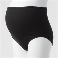オーガニックコットン ショーツ 深ばきタイプ 産前～授乳期 マタニティ(ブラック-マタニティM)