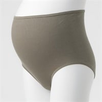 オーガニックコットン ショーツ 深ばきタイプ 産前～授乳期 マタニティ(カーキグリーン-マタニティM)
