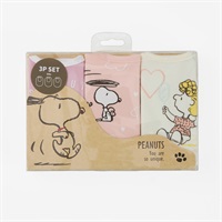 PEANUTS スヌーピー スタイ 3枚組 ピンク ベビー ギフト