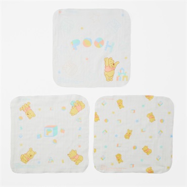 マット、ガーゼハンカチ ディズニーベビー くまのプーさん ガーゼハンカチ 3枚組 | イオン