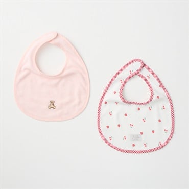 POLO スタイ2枚組 くま刺しゅう&フルーツ柄 ベビー