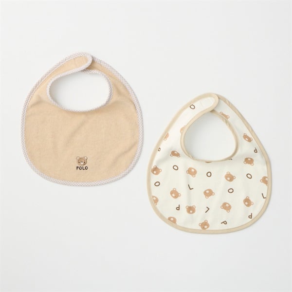 POLO スタイ2枚組 くま刺しゅう&総柄 ベビー | イオンスタイル