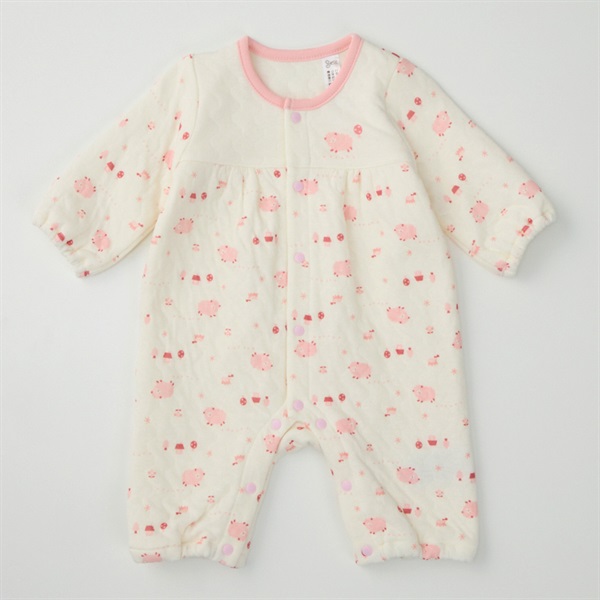 ソフトキルト 羊柄 長袖フィットオール 新生児 ベビー | イオン