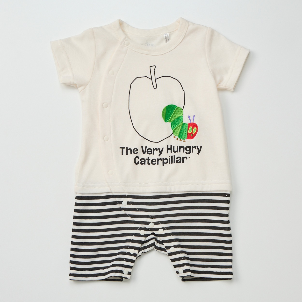 はらぺこあおむし リンゴ柄 切替 半袖カバーオール ベビー | イオン 