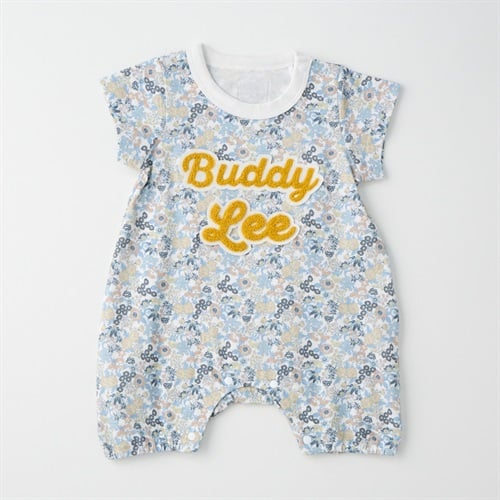 Buddy Lee 天竺 サガラ刺しゅう 花柄 半袖プレオール 新生児 ベビー