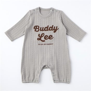 Buddy Lee ニットソー ロゴ 長袖プレオール 新生児 ベビー(グレージュ-50～60cm)