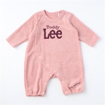 Buddy Lee ブークレ ロゴ 長袖プレオール 新生児 ベビー(ピンク-50～60cm)