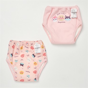 アンパンマン 6層トレーニングパンツ 2枚組 トイトレ(ピンク-95cm)