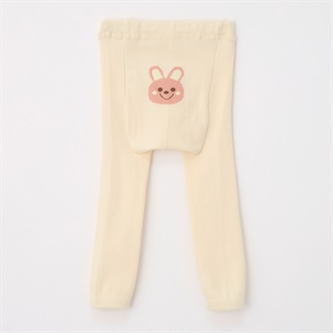 おしり動物柄 スパッツ ベビー(うさぎ(アイボリー)-75cm)