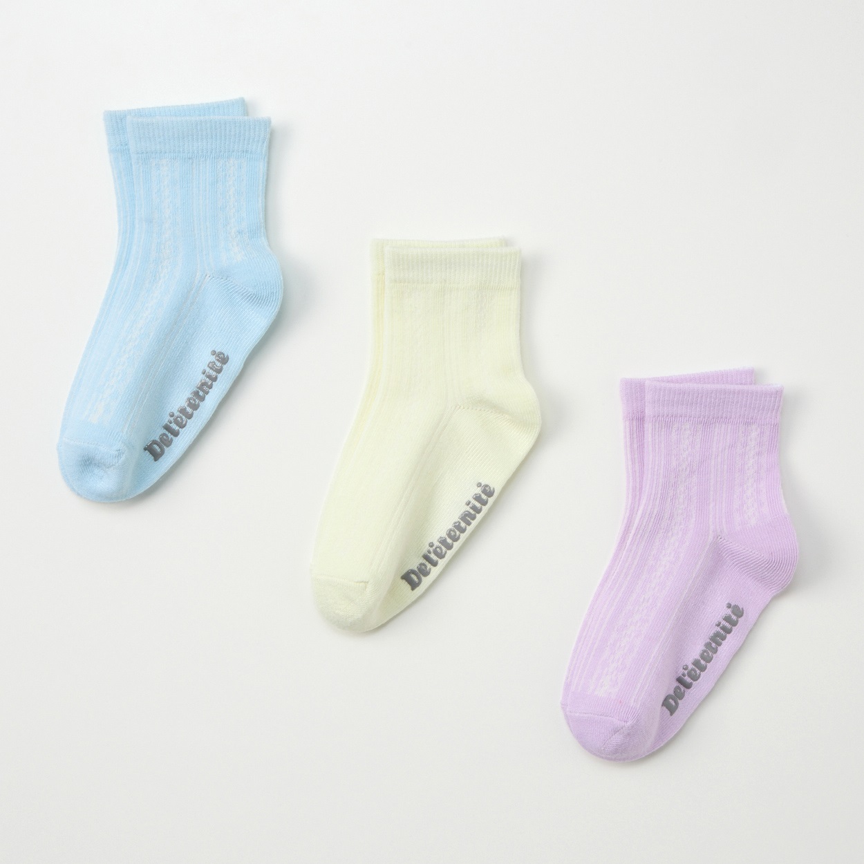 アンクル丈ソックス 3足組  靴下 ベビー キッズ(縦ライン(パープル)-13～18cm)