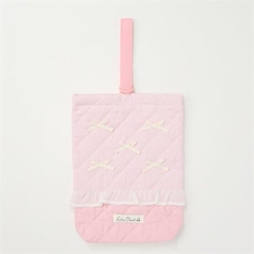 Katie Closet リボン キルトシューズバッグ ベビー キッズ 入園入学