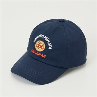 アンパンマン 刺繍ツイルキャップ 帽子 ベビー UV対策(ネイビー-48cm)
