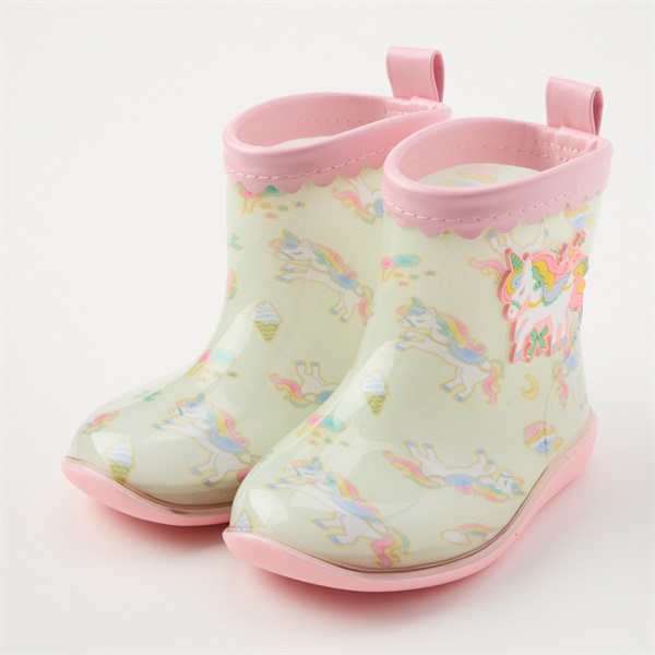 レインブーツ ユニコーン ベビー 長靴(クリーム-16cm)