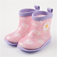 レインブーツ デイジー 花 ベビー(ピンク-14cm)