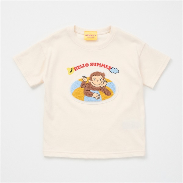 おさるのジョージ　メンズ　Tシャツ　洋服　サガラ刺繍　サングラス おさるのジョージ メンズ Tシャツ 洋服 サガラ刺繍 サングラス