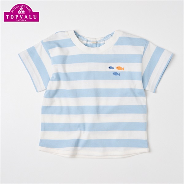 オーガニックコットン 天竺 ボーダー柄 半袖Tシャツ ベビー服