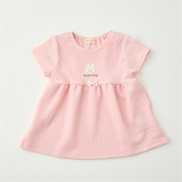 doudou bear シャーリング切替 半袖Tシャツ ベビー服
