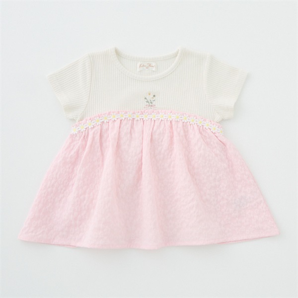 Katie Closet お花モチーフジャガード半袖トップス ベビー服