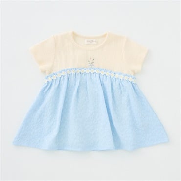 Katie Closet お花モチーフジャガード半袖トップス ベビー服