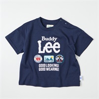 Buddy Lee プリントワッペン 天竺半袖Tシャツ ベビー キッズ(ネイビー-80cm)