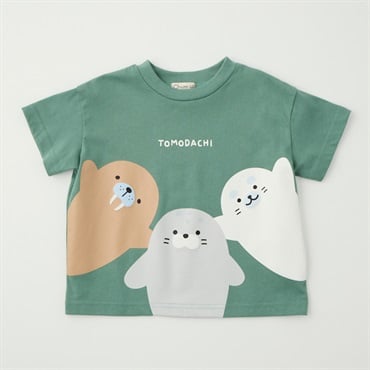 Chum up 天竺 みんな友達 半袖Tシャツ ベビー服