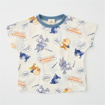 アンパンマン 横向き総柄 天竺 半袖Tシャツ ベビー服