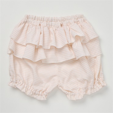 美品　45R ブルマパンツ　赤白ギンガムチェック ピードットプルミエ p.premier ギンガムチェックフリルパンツ